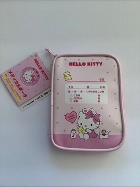 Sanrio Hello Kitty Pink Medical Pouch with Heart Print
